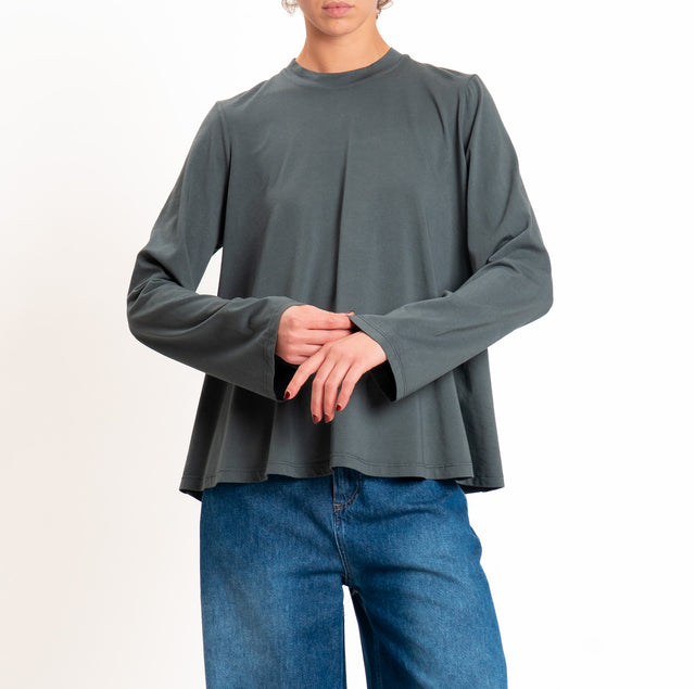 Tensione in-T-shirt ampia - piombo