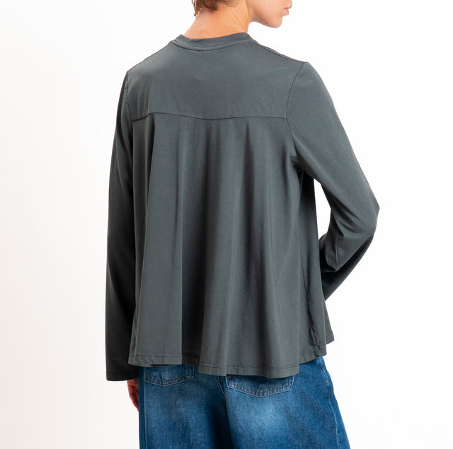 Tensione in-T-shirt ampia - piombo