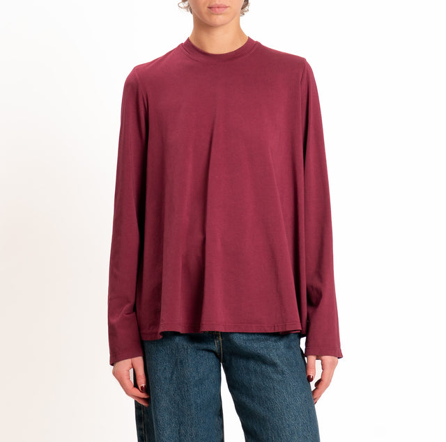 Tensione in-T-shirt ampia - vino