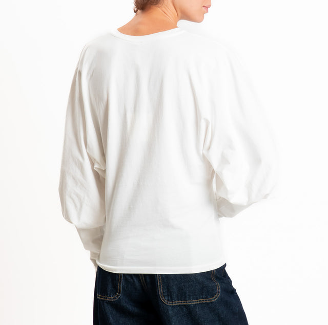 Tensione in-T-shirt wide sleeve - bianco