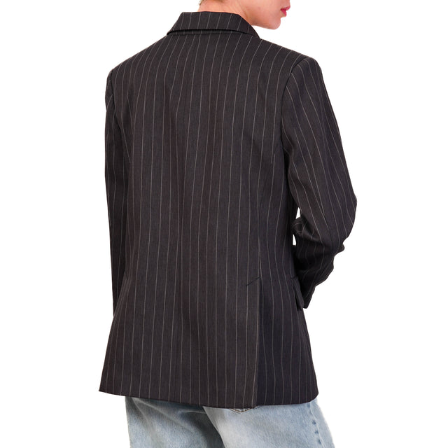 Chaqueta cruzada de raya diplomática Tension in - azul