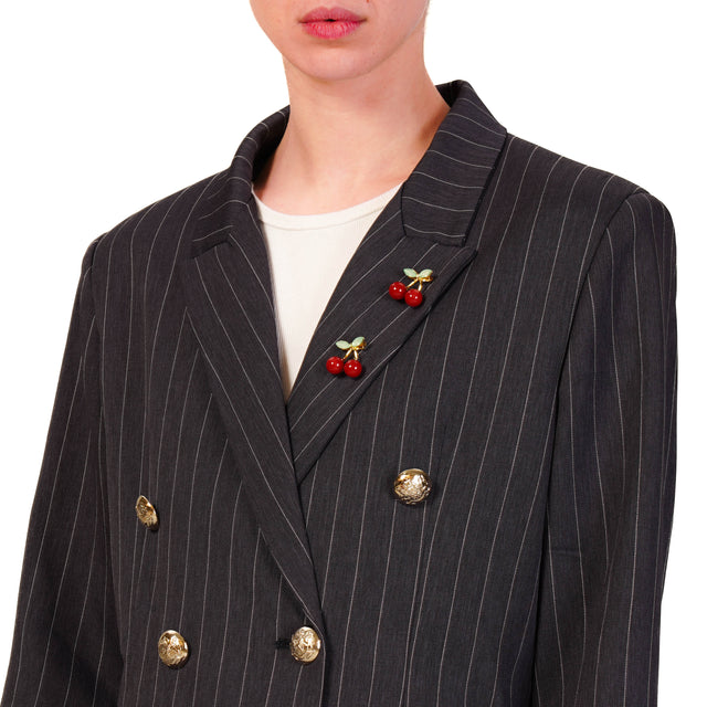 Chaqueta cruzada de raya diplomática Tension in - azul