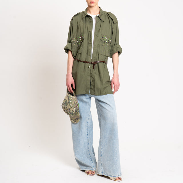 Tensione in-Giacca vintage con cappello e applicazioni - militare