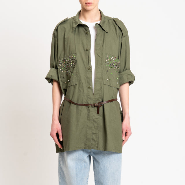 Tensione in-Giacca vintage con cappello e applicazioni - militare