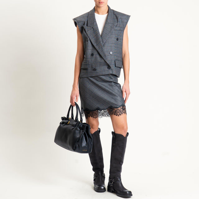 Tensione in-Gilet principe di galles con spalline - nero