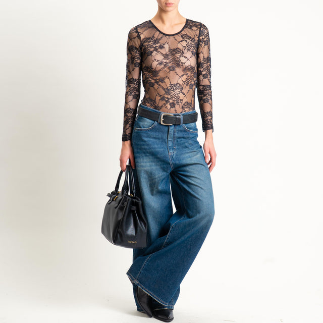 Tensione in-Body in pizzo - nero