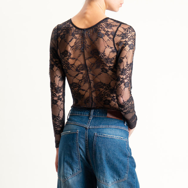 Tensione in-Body in pizzo - nero