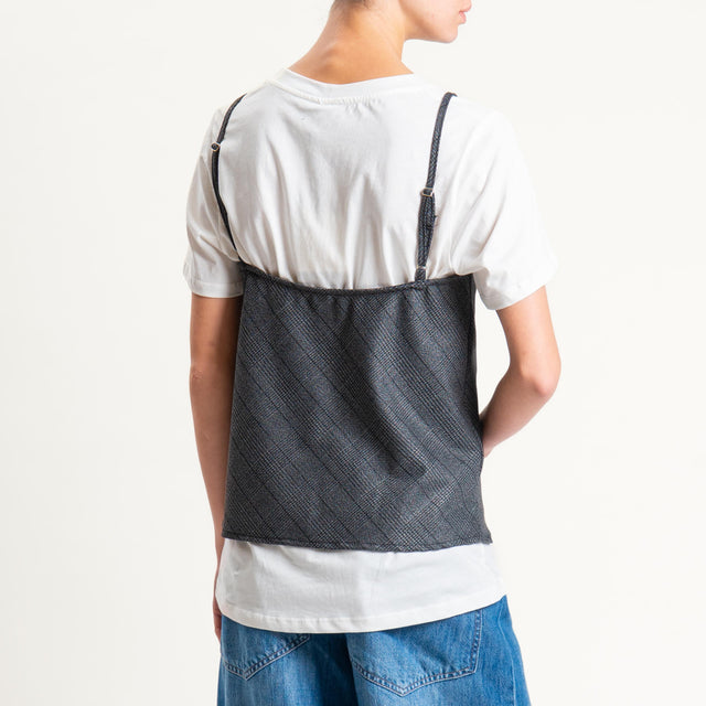 Tensione in-T-shirt + top principe di galles - nero/bianco
