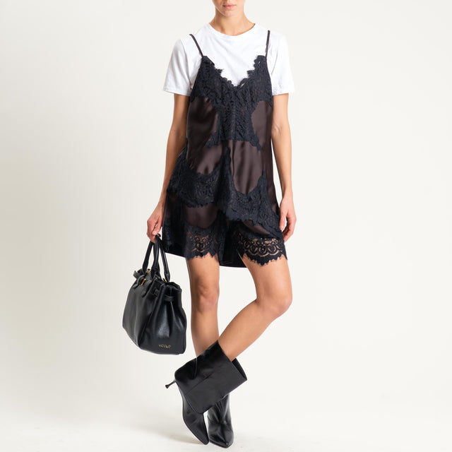 Tensione in-Shorts con pizzo - moro/nero