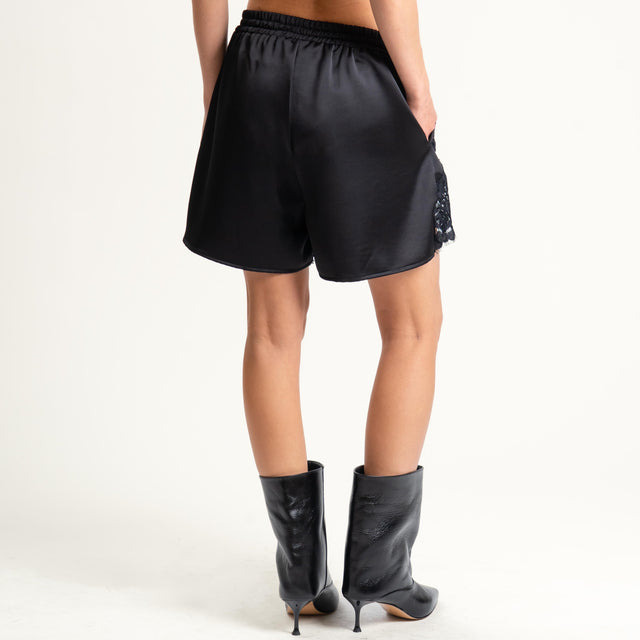 Tensione in-Shorts con pizzo - nero/nero