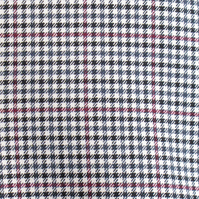 Tensione in- Pantalone cargo a quadri con couliss - latte/nero/vino