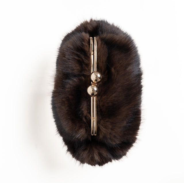 Tensione in-Clutch in ecopelliccia - moro