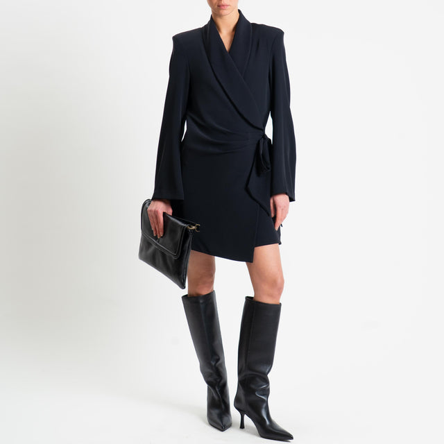 Tensione in-Abito portafoglio tessuto fluido - nero