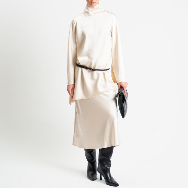 Tensione in-Blusa in satin - avorio
