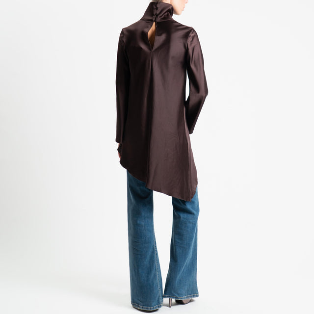 Tensione in-Blusa in satin - moro