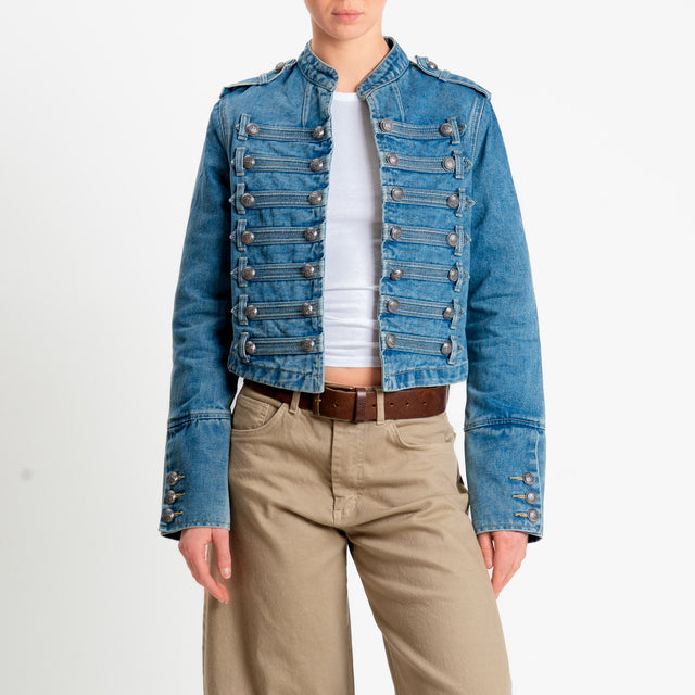 Tensione in-Giacca jeans napoleon - denim