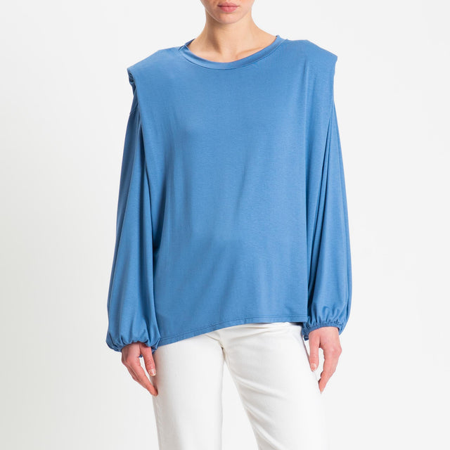 Tensione in-T-shirt in jersey di viscosa elasticizzato con spalline- polvere