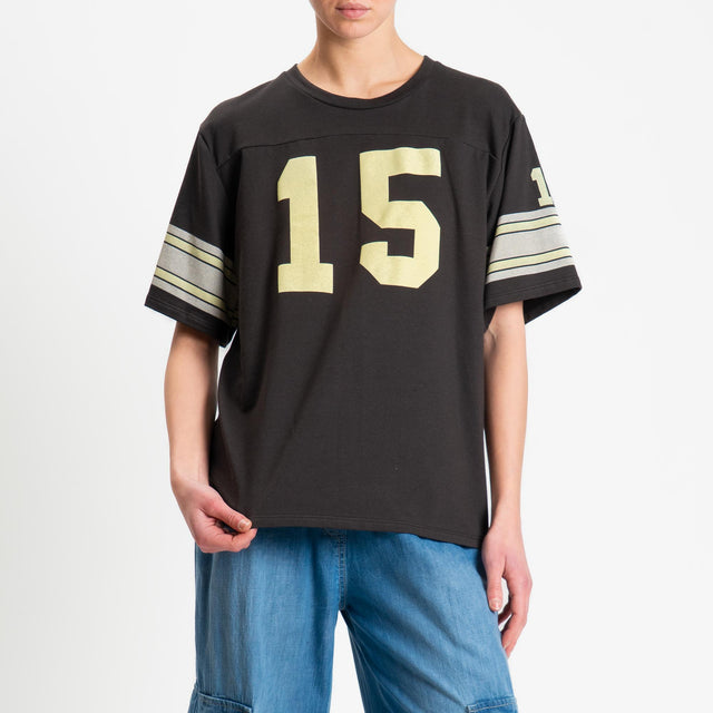 Tensione in-T-shirt mezza manica N15 in jersey - moro/banana/crema