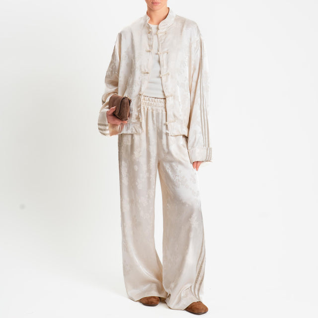 Tensione in-Bomber mandarin damascato - crema