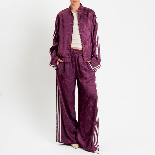 Tensione in-Bomber mandarin damascato - vino