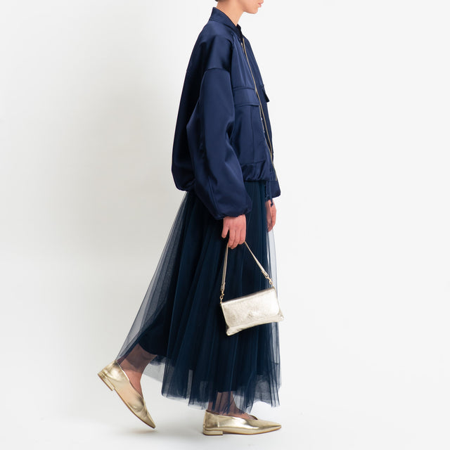 Tensione in-Gonna tulle elastico in vita - blu