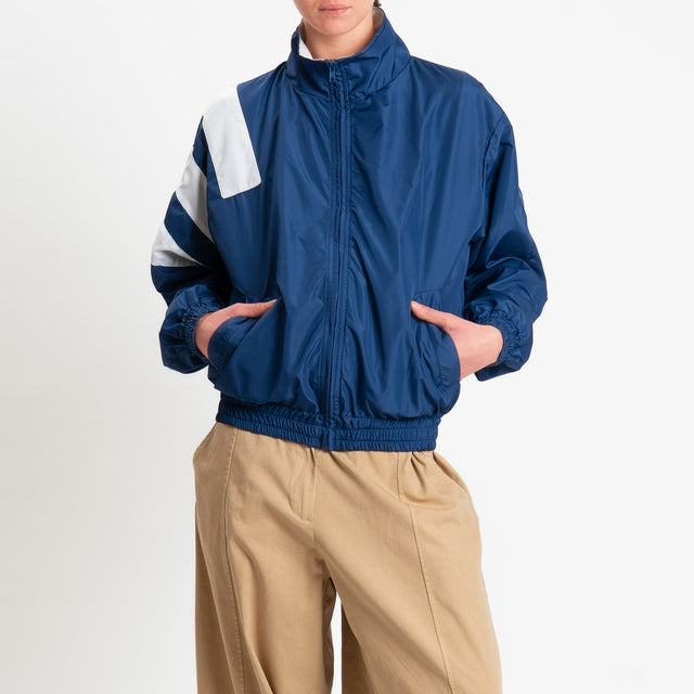 Tensione in-Bomber banda laterale - blu