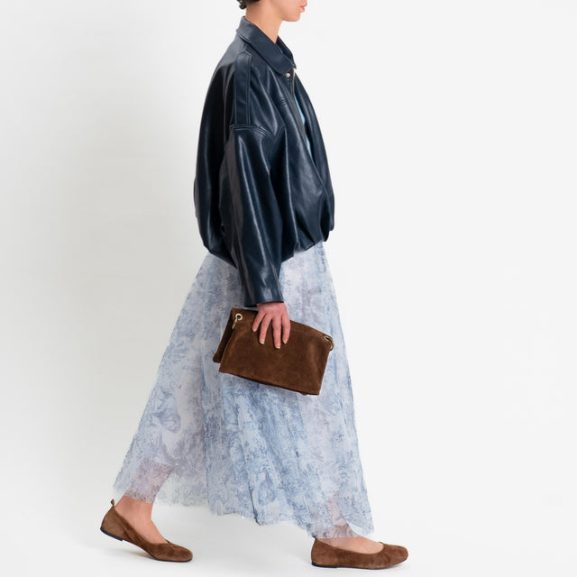 Tensione in-Gonna in tulle fantasia elastico in vita - jeans/latte