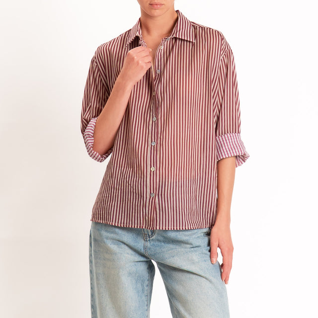 Tensione in-Camicia mussola a righe - india/sand