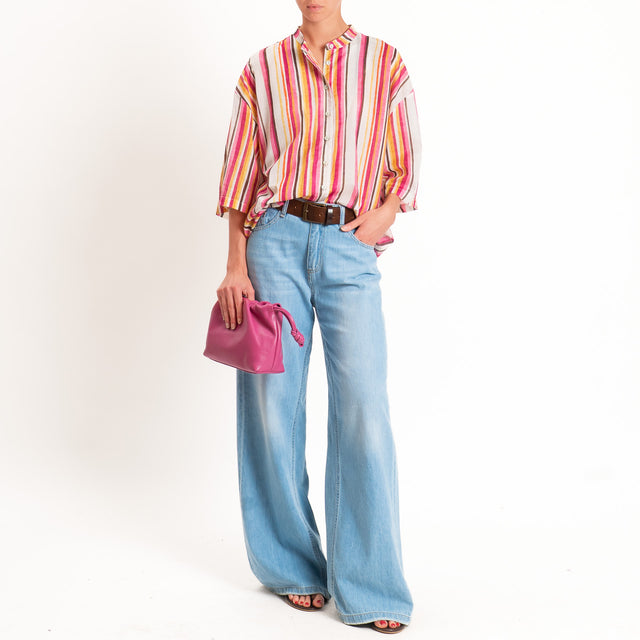 Tensione in-Camicia mussola a righe - multicolor