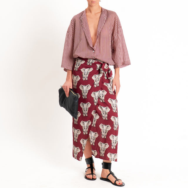 Tensione in-Camicia mussola a righe - sand/india