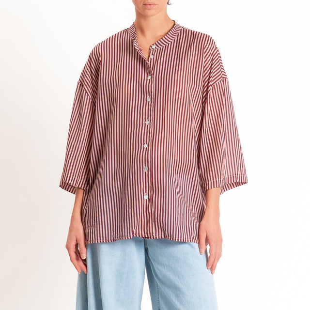 Tensione in-Camicia mussola a righe - sand/india