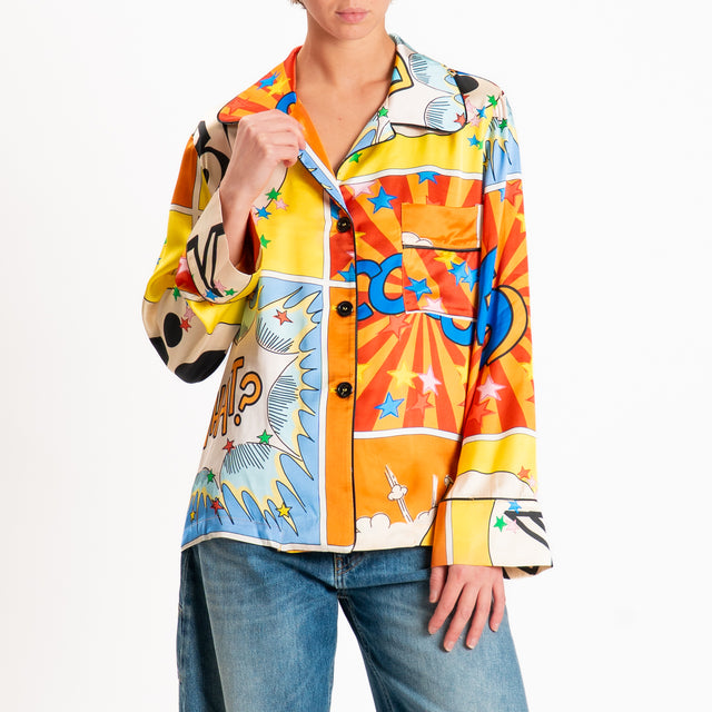 Tensione in-Camicia fantasia pop art - multicolor