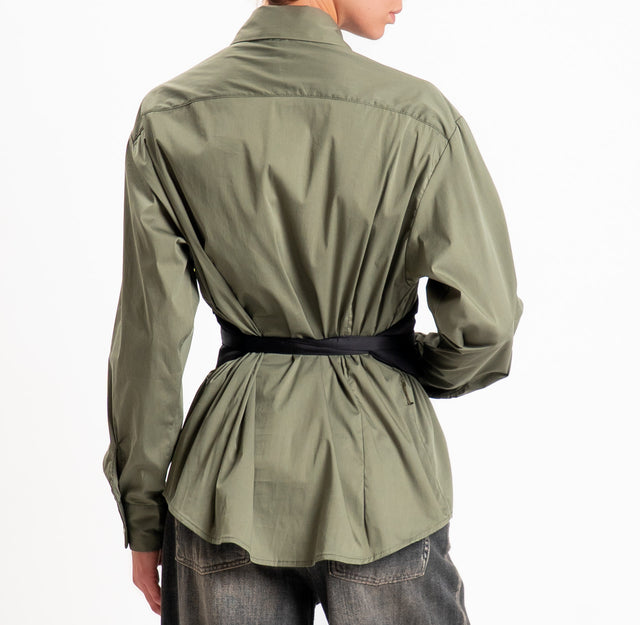 Tensione in-Camicia con cintura - militare/nero