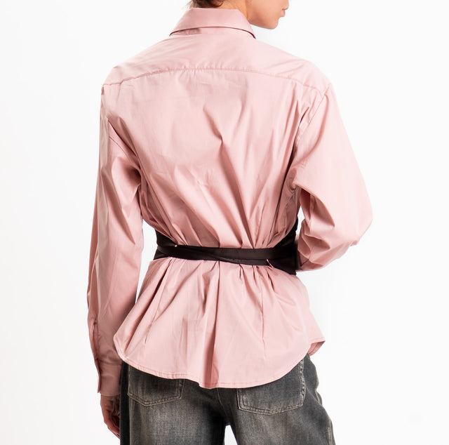 Tensione in-Camicia con cintura - rosa/moro
