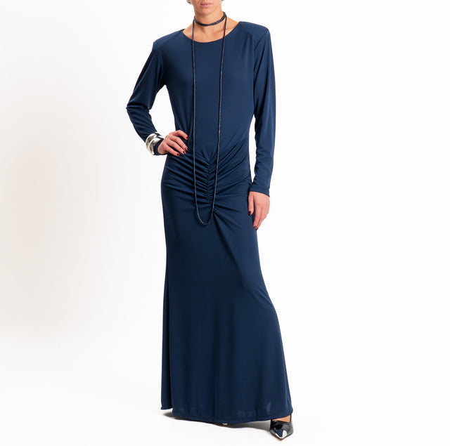 Tensione in-Abito jersey strutturato con spalline - blu
