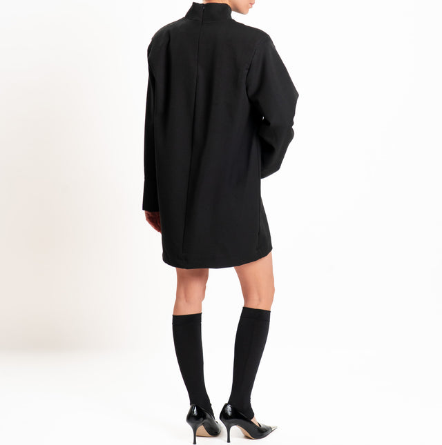 Tensione in-Abito con spalline applicazioni cabochon - nero/nero