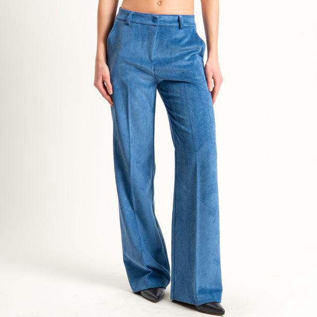 Tensione in-Pantalone velluto 500 righe tessuto elasticizzato - jeans