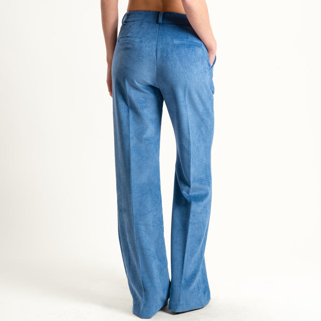 Tensione in-Pantalone velluto 500 righe tessuto elasticizzato - jeans