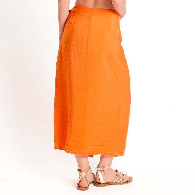 Tensione in-Gonna pareo goffrata - arancio