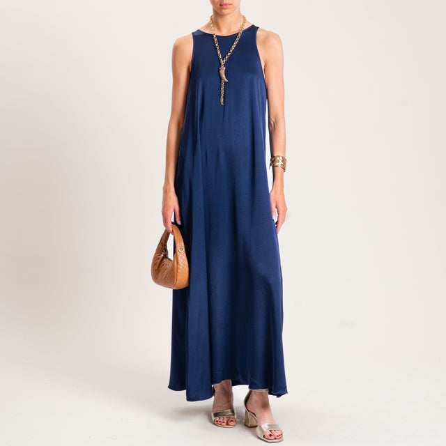 Tensione in-Abito vogatore in satin - blu