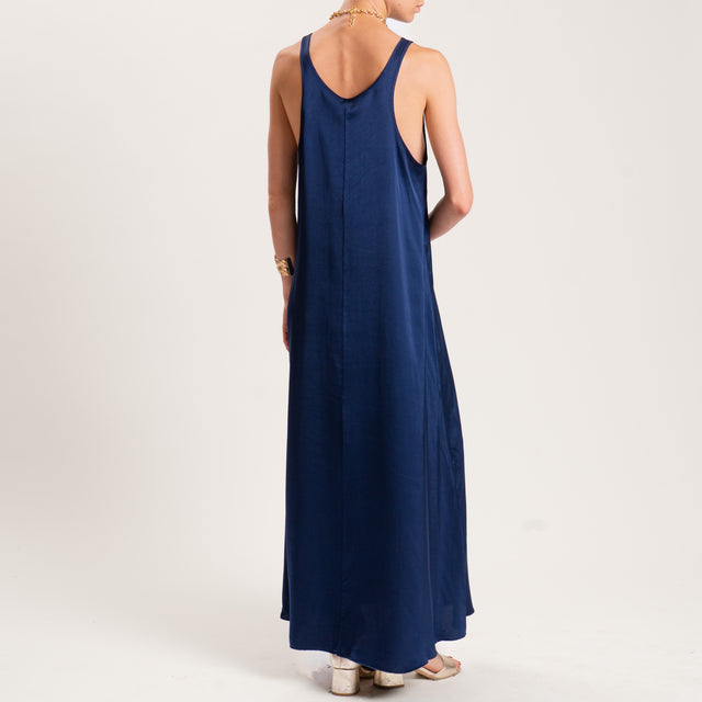 Tensione in-Abito vogatore in satin - blu