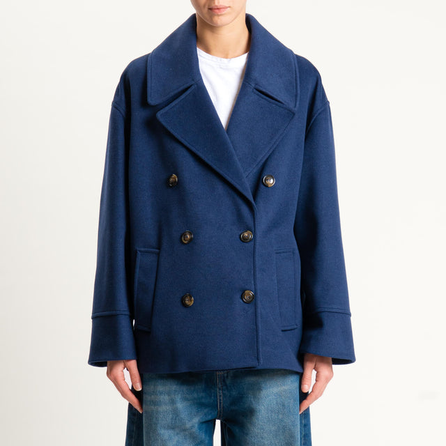 Tensione in-Cappotto doppiopetto - blu