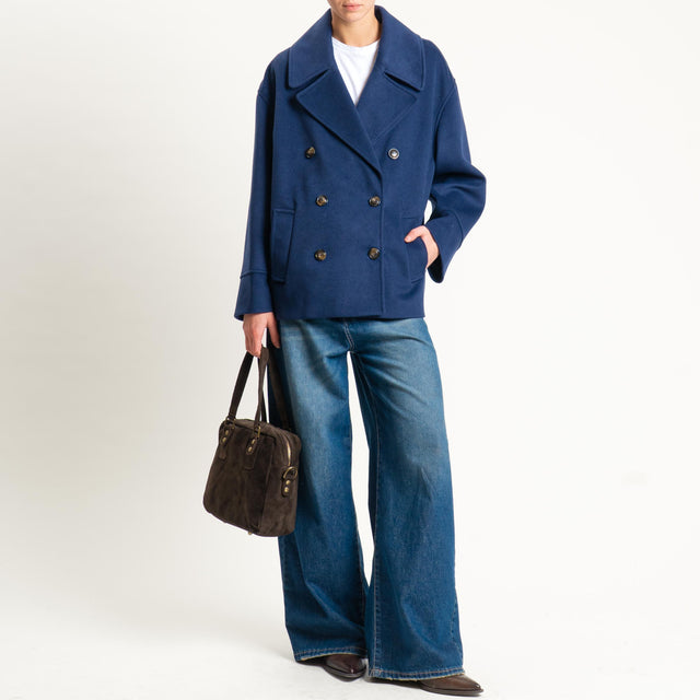 Tensione in-Cappotto doppiopetto - blu