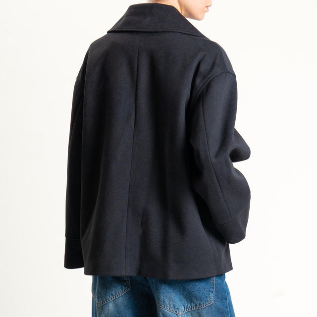 Tensione in-Cappotto doppiopetto - nero