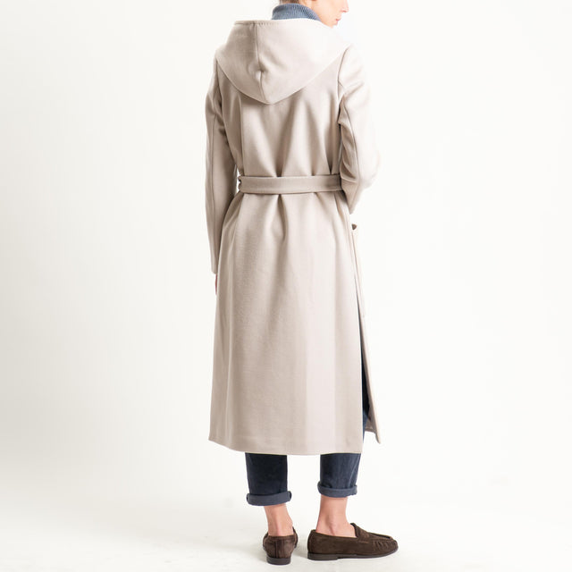 Tensione in-Cappotto doppiopetto con cappuccio - cacha
