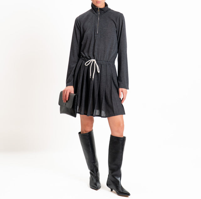 Tensione in-Abito in jersey con coulisse - antracite