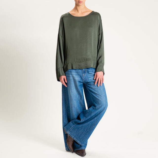 Tensione in-Blusa in satin - militare