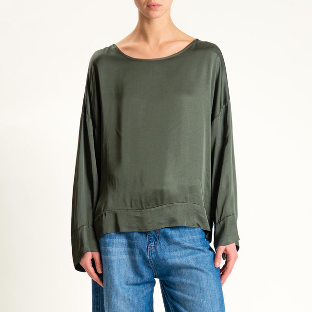 Tensione in-Blusa in satin - militare