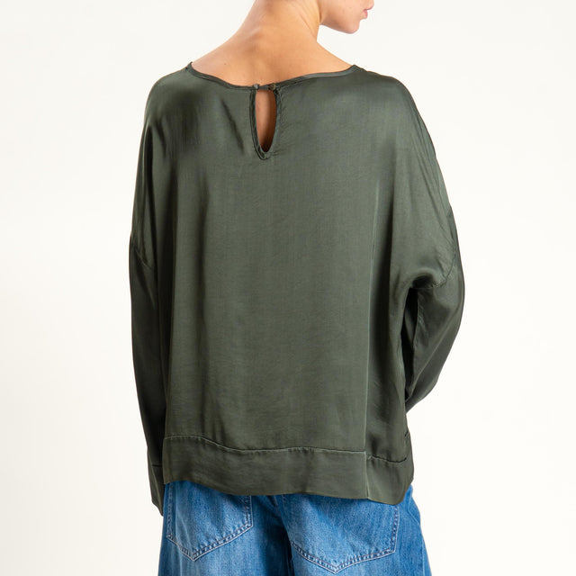 Tensione in-Blusa in satin - militare