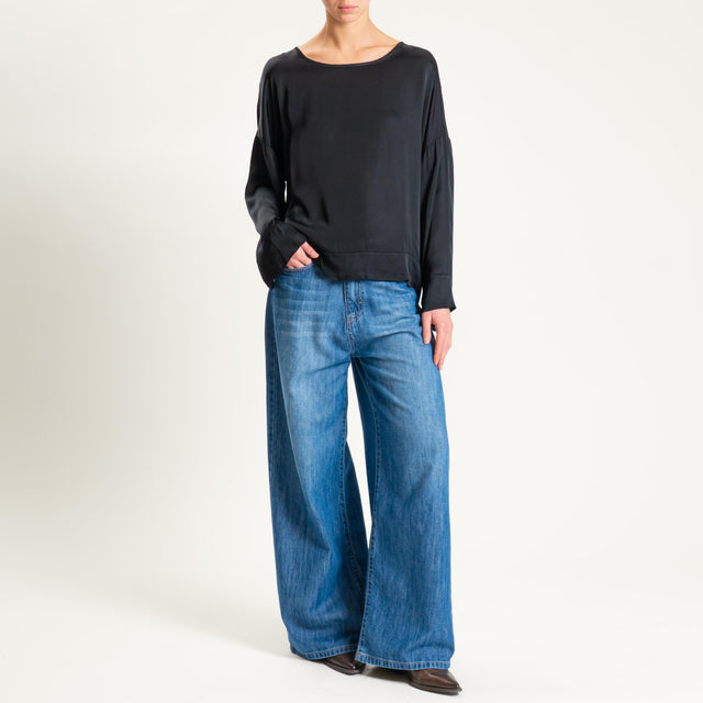 Tensione in-Blusa in satin - nero